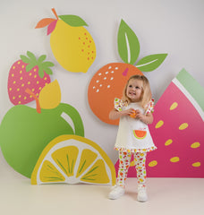 LITTLE A Fruit Print Legging Set