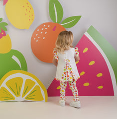 LITTLE A Fruit Print Legging Set