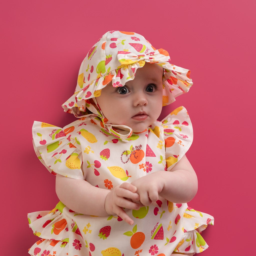 Little A Fruit Print Sun Hat