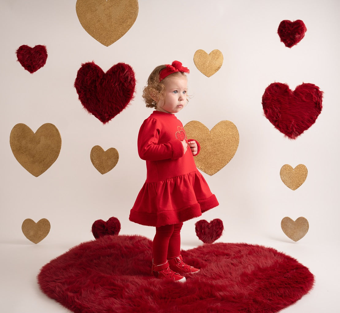 Harmony Heart Faux Fur Dress