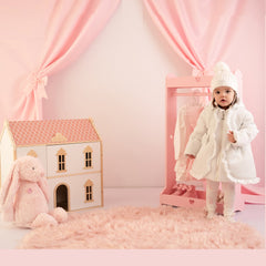 LITTLE A KAIA Heart Embroidery Puff Hooded Jacket