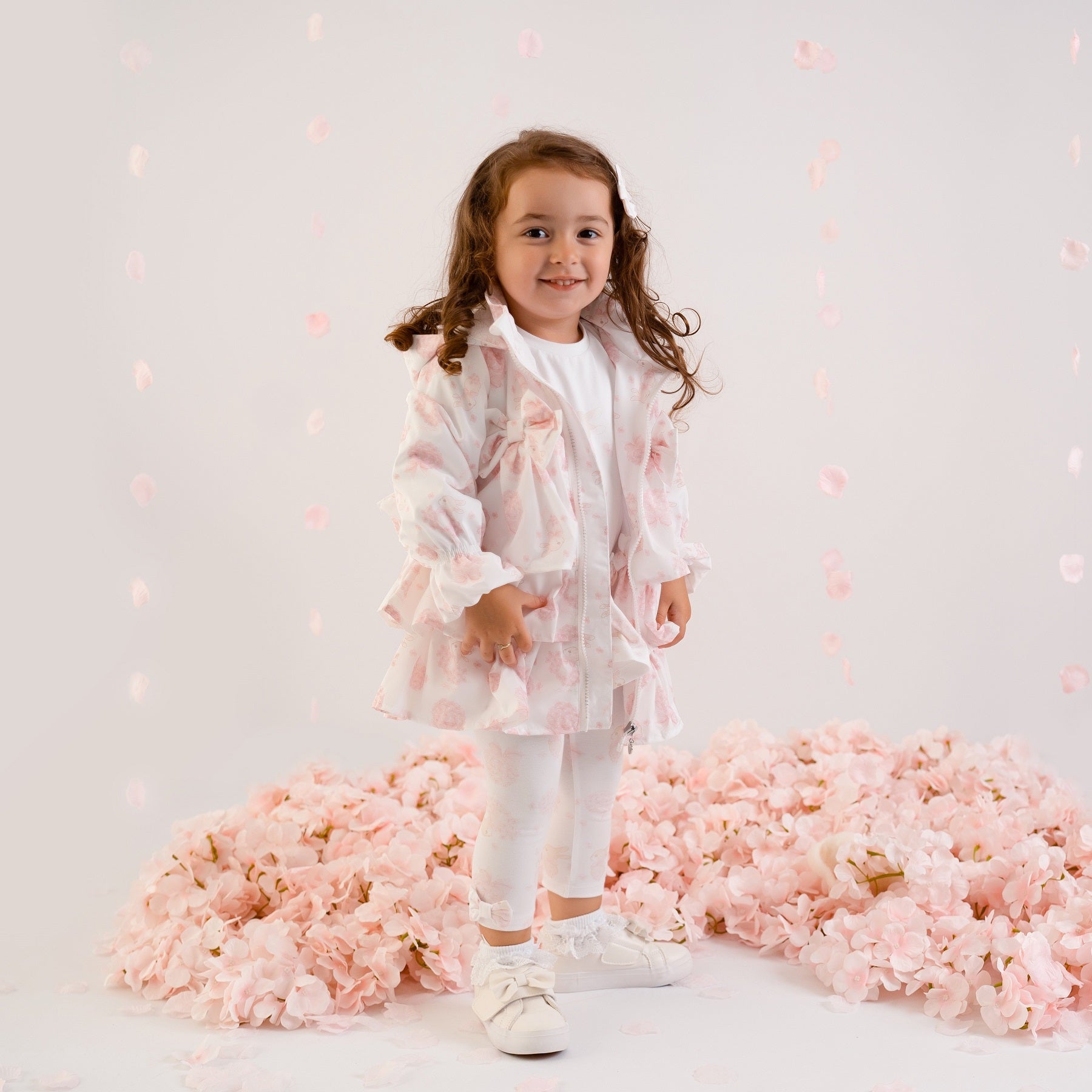 Little A ABBIE Hooded Jacket with Bows