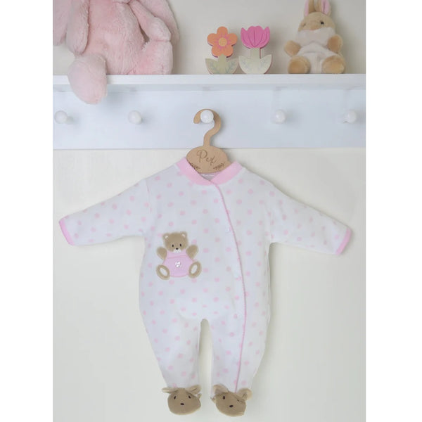 PEX Teddy Spot Sleepsuit Pink