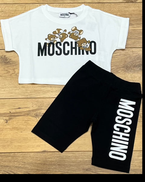 Girls Moschino T-Shirt Cyling Shorts Set