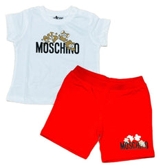 Baby Moschino Teddy T-Shirt Shorts set