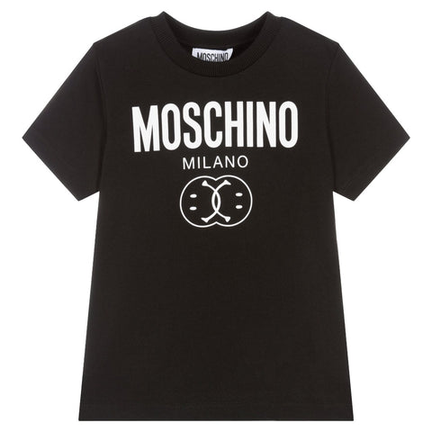 Moschino Kids Double Smiley Logo T-Shirt