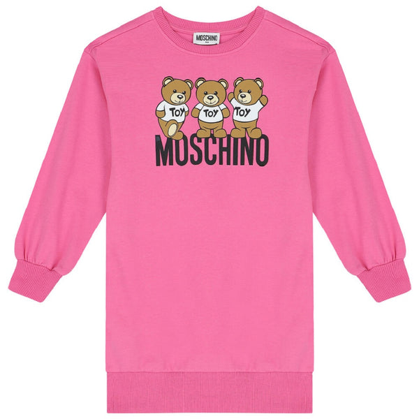 Kids Moschino Teddy Friends Sweatshirt Dress