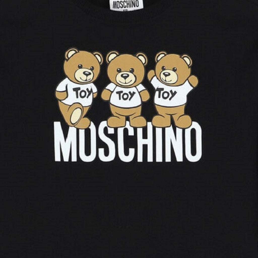 Kids Moschino Teddy Friends Sweatshirt Dress Black