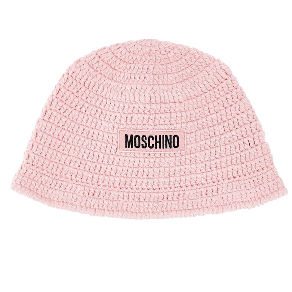 Moschino Sugar Pink crochet beanie hat