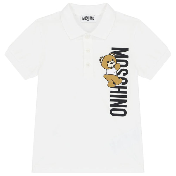 Kids Moschino Teddy Logo Polo Shirt