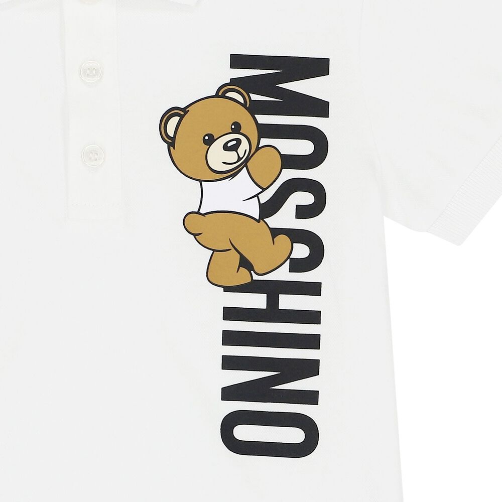 Kids Moschino Teddy Logo Polo Shirt