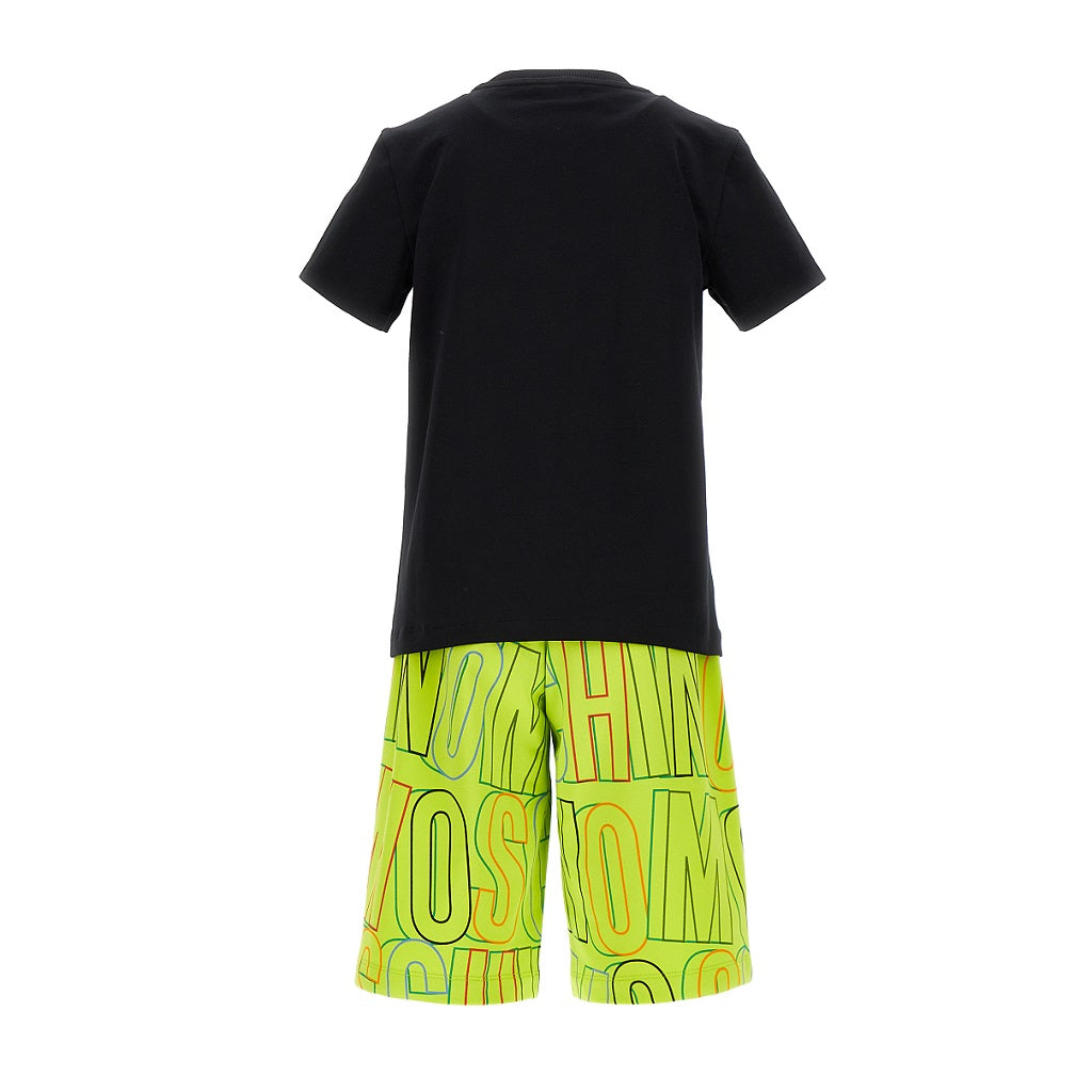 Kids Moschino T-Shirt & AOP Shorts Set