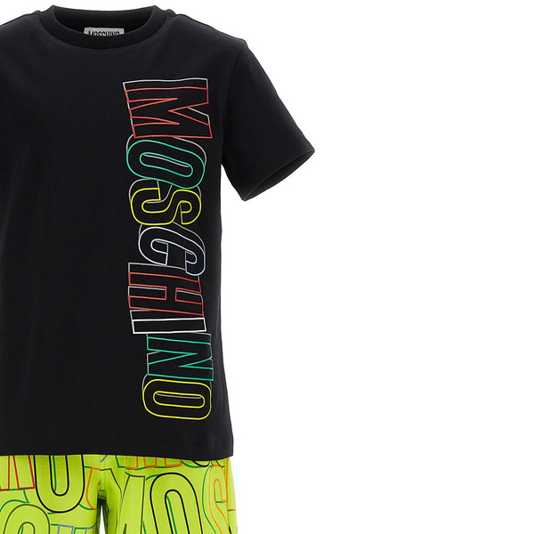 Kids Moschino T-Shirt & AOP Shorts Set