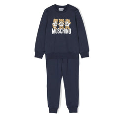 Moschino Kids Teddy Logo Print Tracksuit Navy