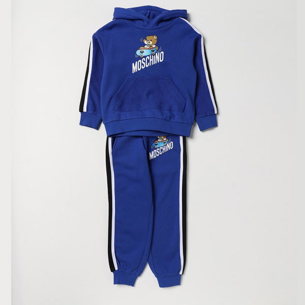 Moschino Kids Hooded Tracksuit Surf Blue