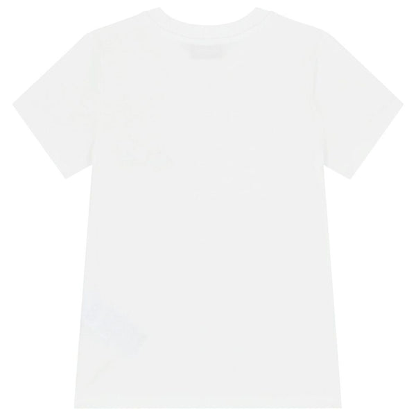 Kids Moschino Teddy Logo T-Shirt White