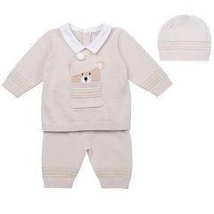 Emile et Rose Hudson Soft Knit Trouser Set Stone