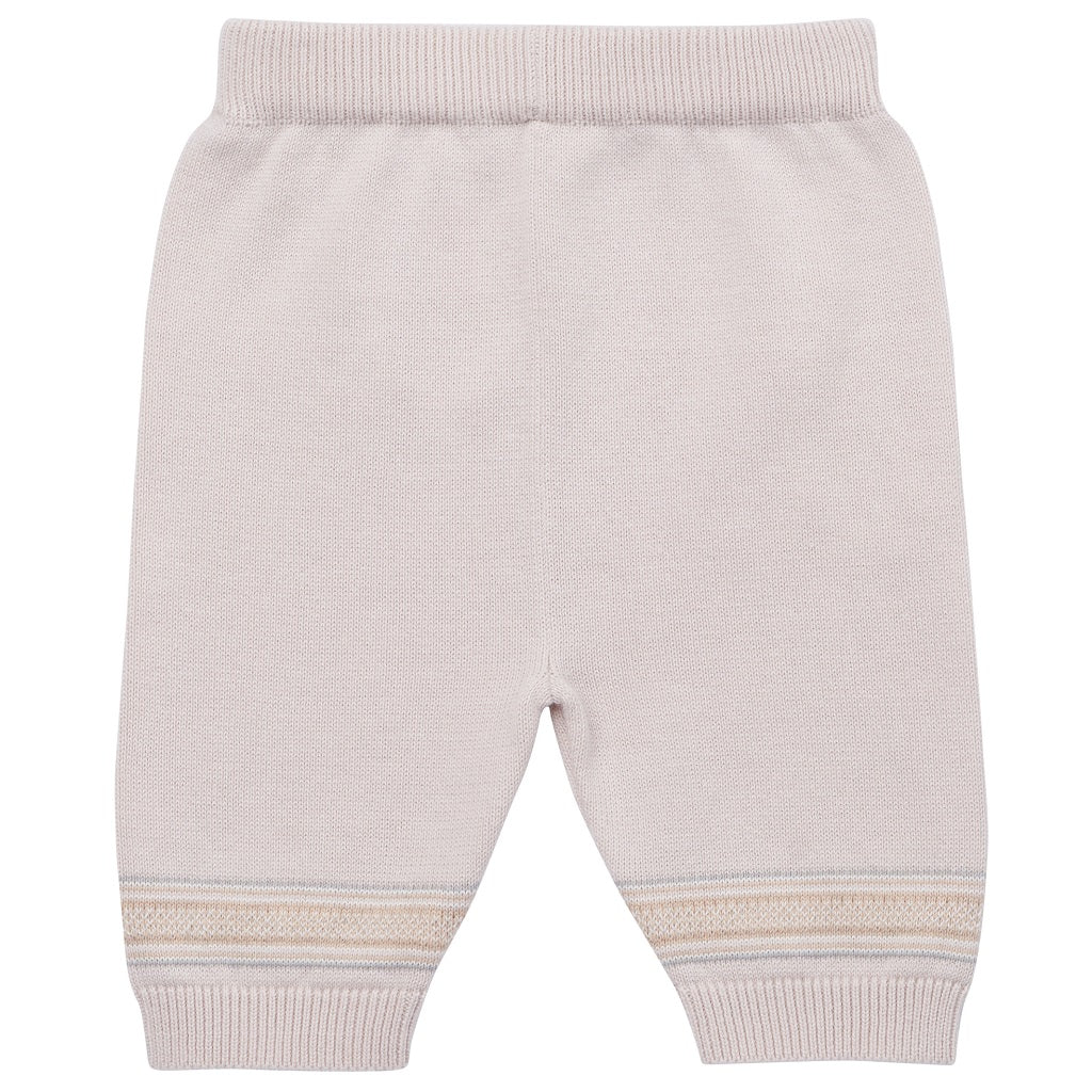 Hudson Soft Knit Trouser Set with Hat Stone