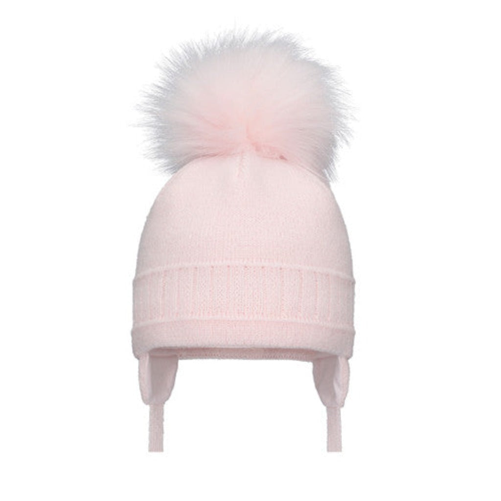 POM POM ENVY Pink Single Cable Hat