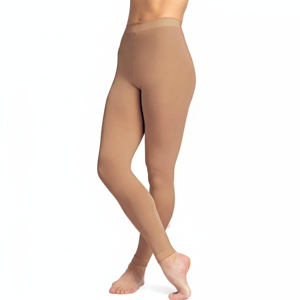BLOCH Girls Footless Tights Tan