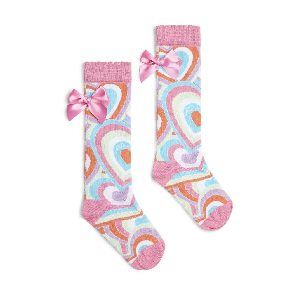 ADEE Elena Heart Print Knee High Socks