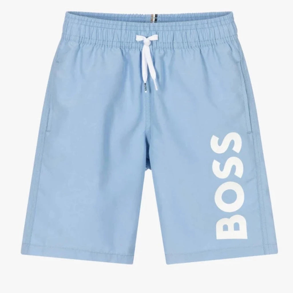 BOSS Baby Surfer Swim Shorts Pale Blue