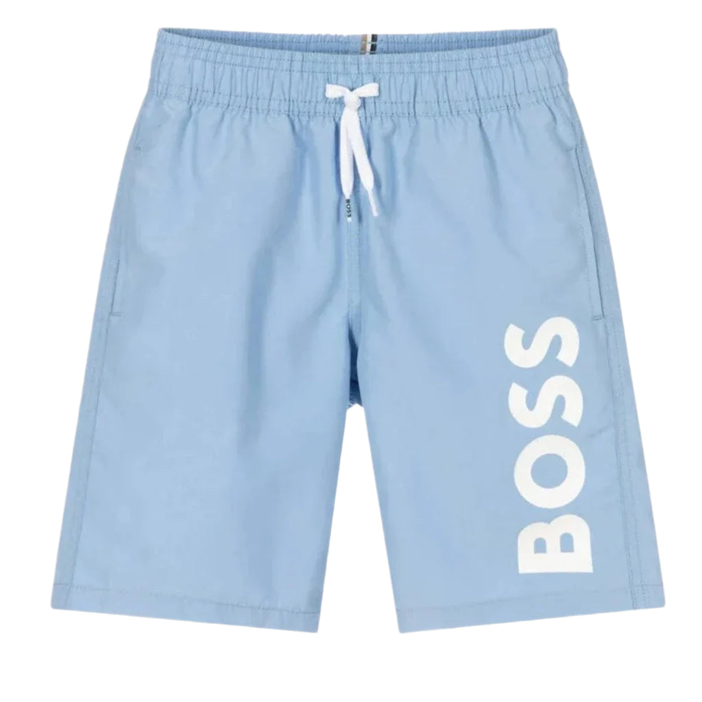 BOSS Baby Surfer Swim Shorts Pale Blue