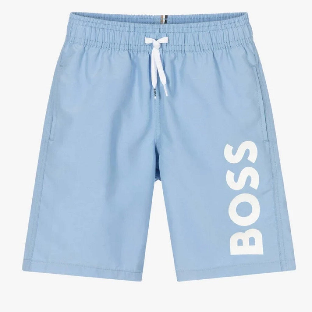 BOSS Kids Swim Shorts Pale Blue