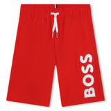 BOSS Kids Swim Shorts Bright Red