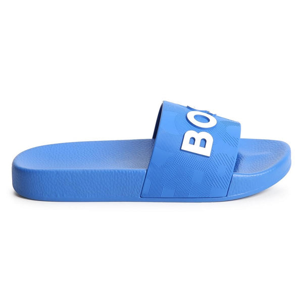 BOSS Kids Aqua Slides Electric Blue