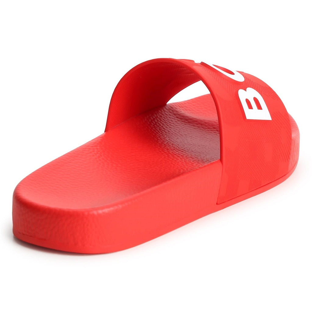 BOSS Kids Aqua Slides Bright Red