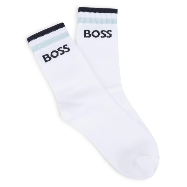 BOSS Kids Socks Navy White