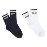 BOSS Kids Socks Navy White