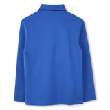 BOSS J51171 Long Sleeve Polo Blue