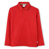 BOSS J51171 Long Sleeve Polo Red