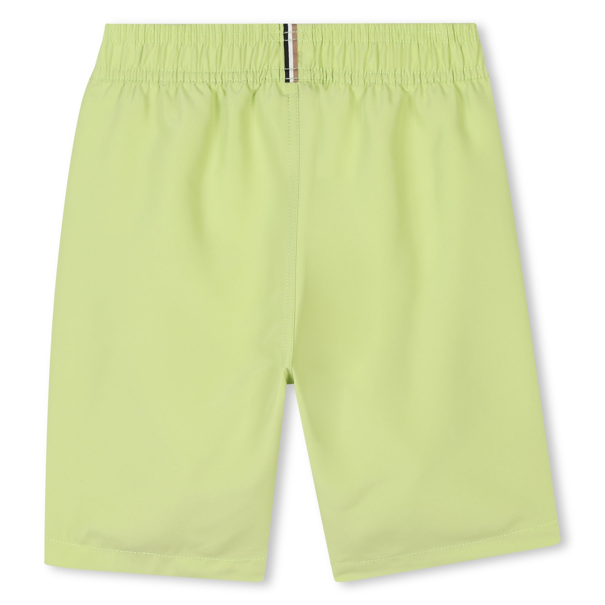 BOSS KIDS Logo Print Swim Shorts Lime