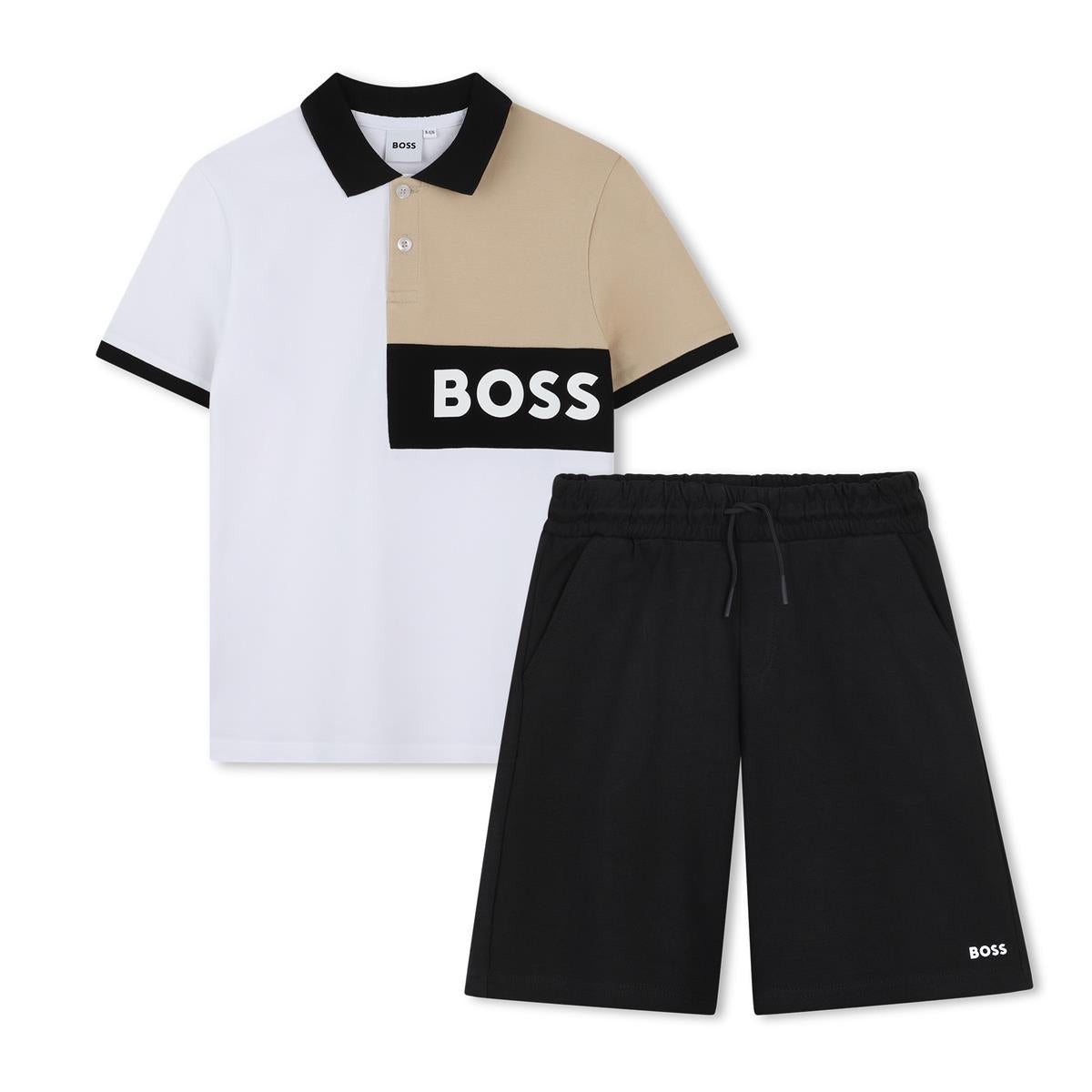 BOSS KIDS Polo and Shorts Textile Set