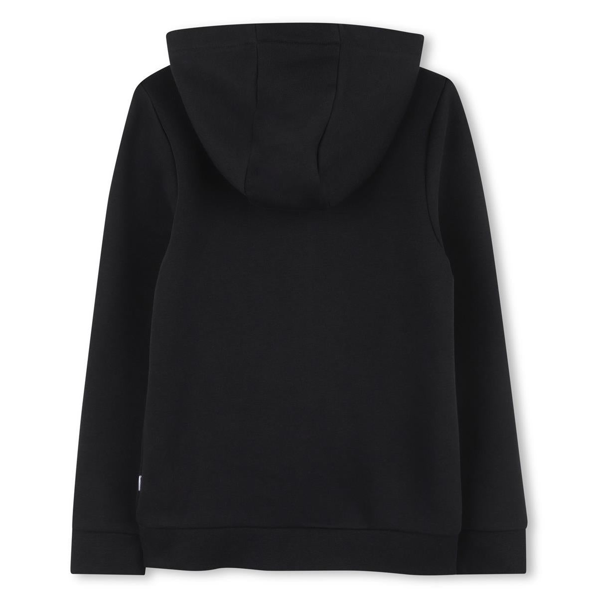 BOSS KIDS Black Hooded Cardigan
