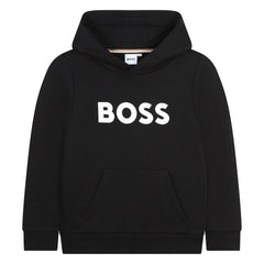 BOSS KIDS Black Hooded Sweatshirt