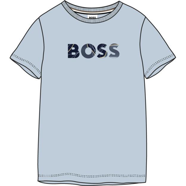 BOSS KIDS Short Sleeve T-Shirt Pale Blue
