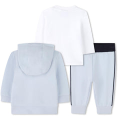 BOSS Baby Boys Blue Cardigan Trousers T-Shirt Set