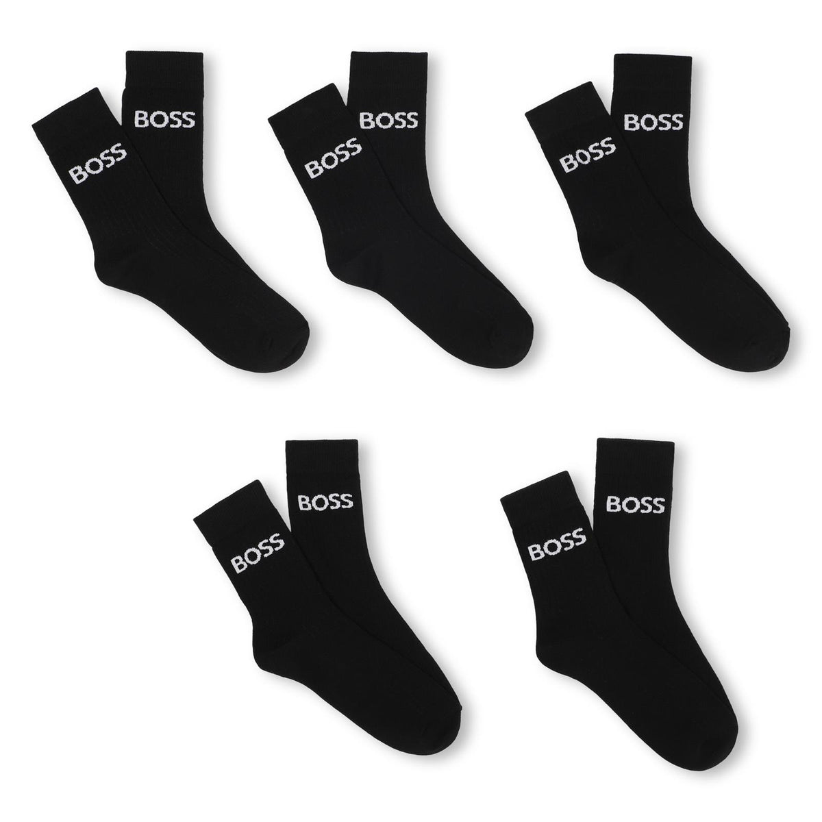 BOSS Socks 5 Pair Set Black