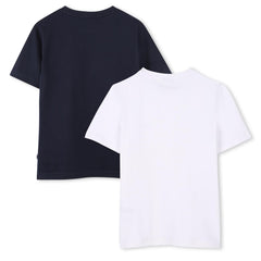 BOSS KIDS Set of 2 T-Shirts Navy White