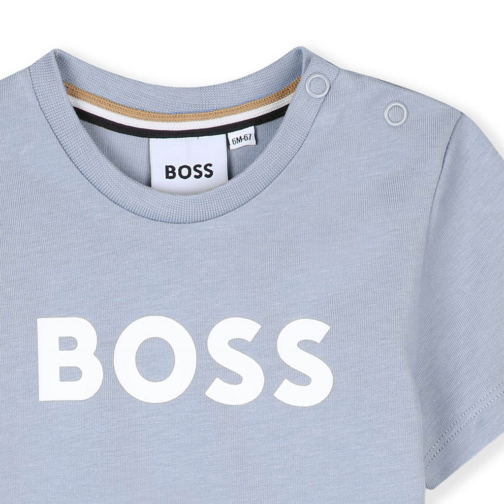 BOSS Baby Boys Short Sleeve T-Shirt Pale Blue