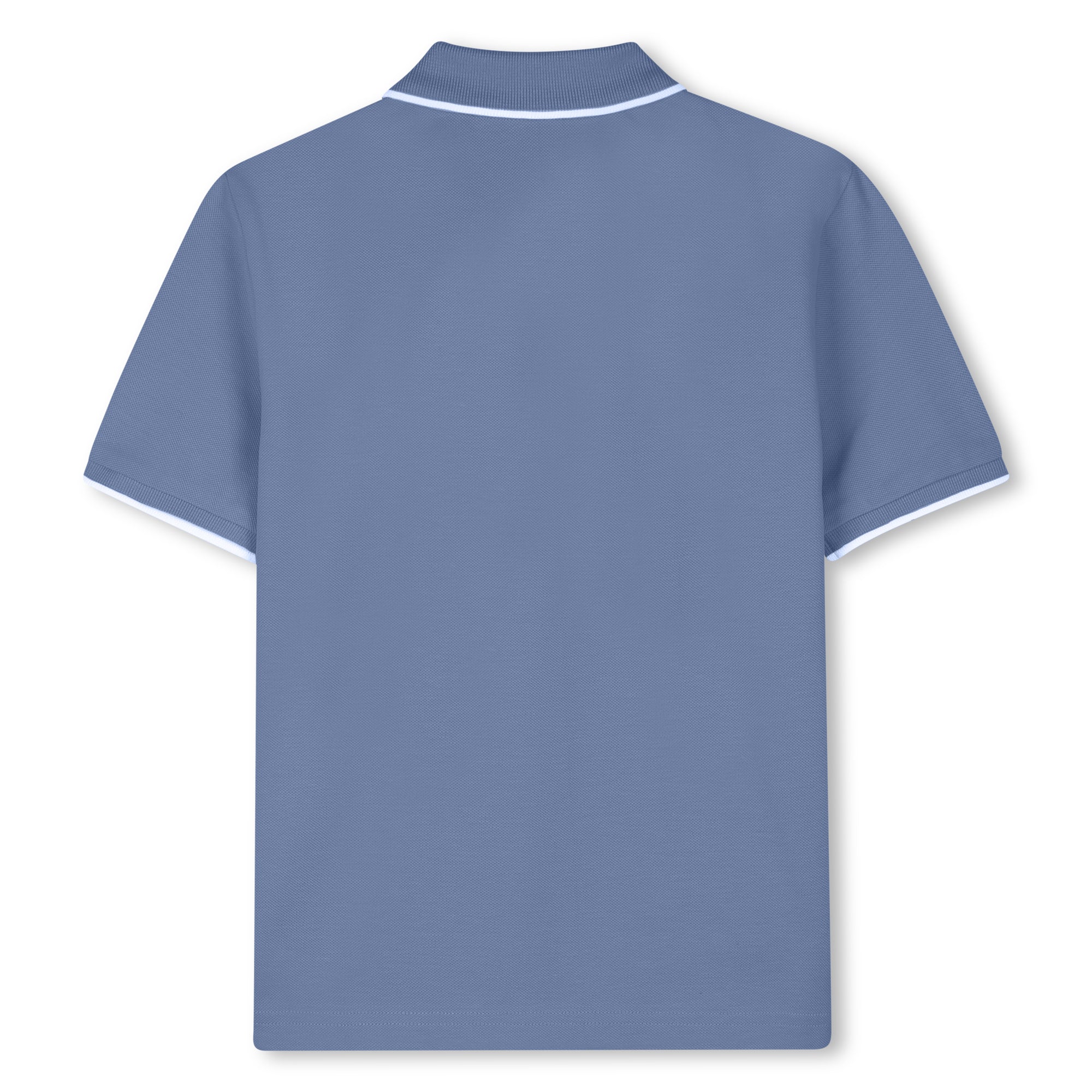 BOSS Kids Short-sleeved polo in cotton pique, small BOSS logo on chest. Raiser BOSS. Lavender Blue