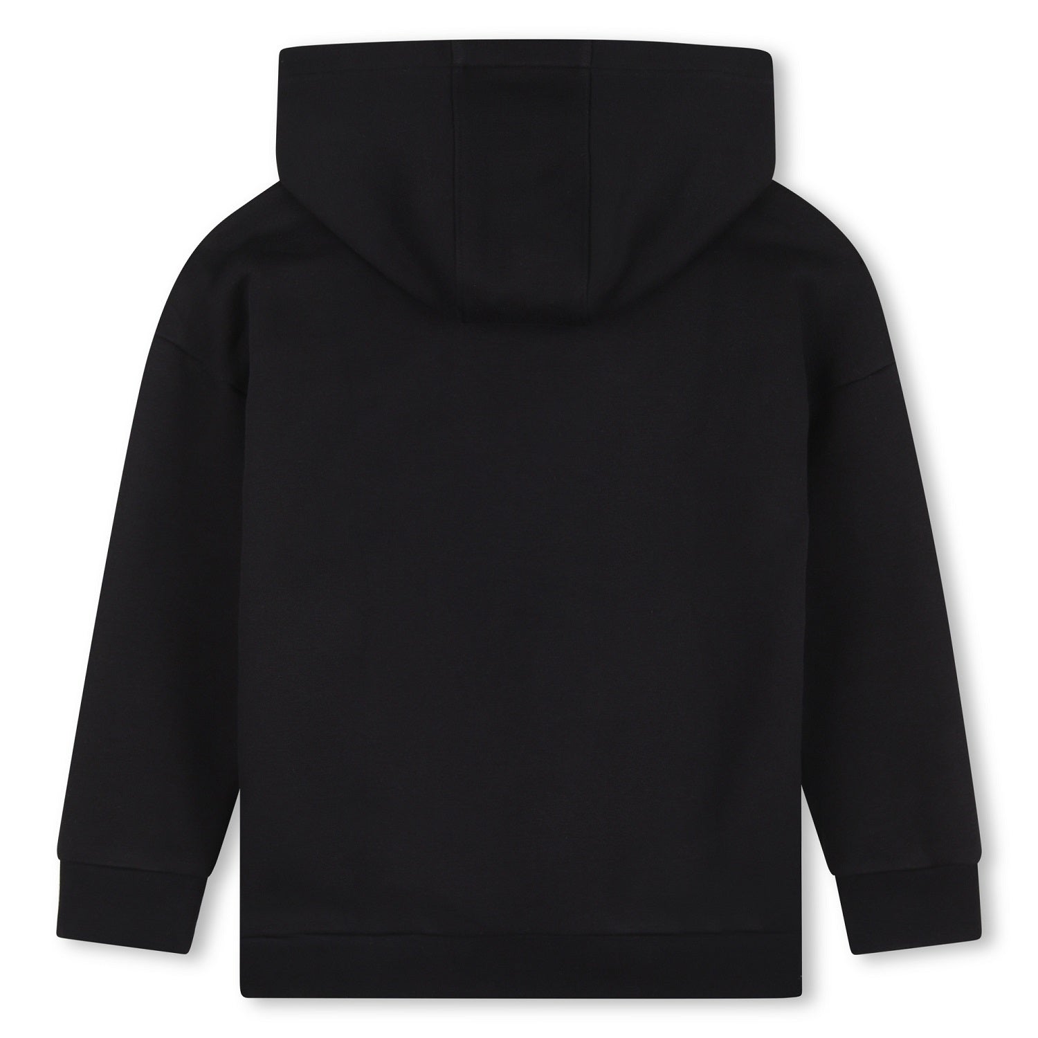 Hooded sweatshirt in fleece, cotton, polyester. Large BOSS logo centered on chest. Front pocket. LOOSE FIT. Black