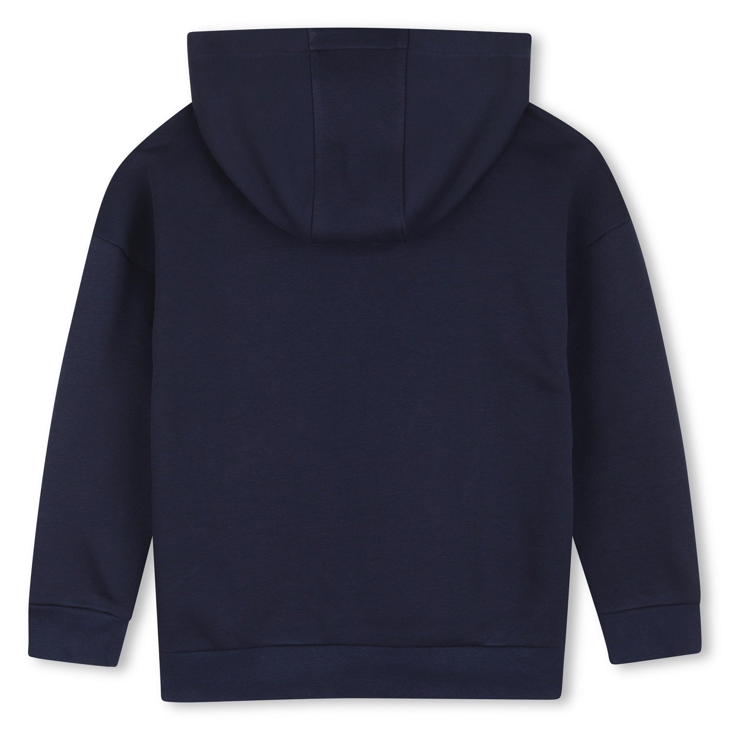 Hooded sweatshirt in fleece, cotton, polyester. Large BOSS logo centered on chest. Front pocket. LOOSE FIT. Navy