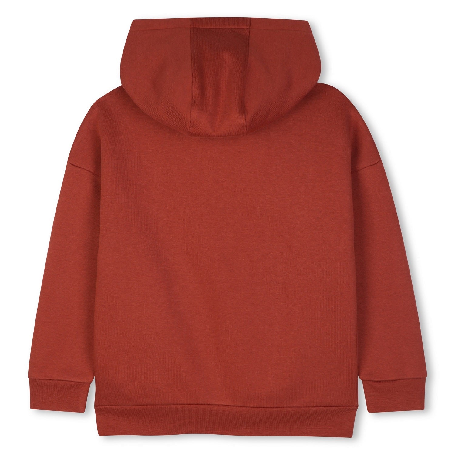 Hooded sweatshirt in fleece, cotton, polyester. Large BOSS logo centered on chest. Front pocket. LOOSE FIT. Crimson
