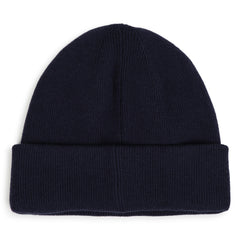 BOSS Kids Knit beanie in double layer. Branded spike print. Navy