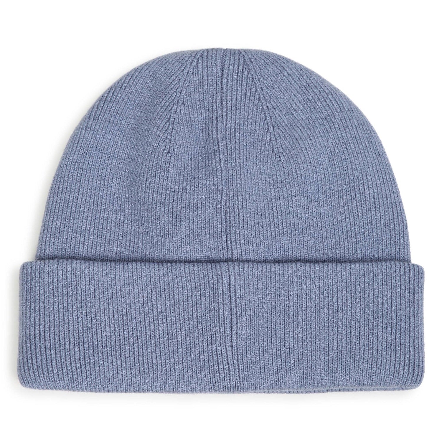 BOSS Kids Knit beanie in double layer. Branded spike print. Lavender Blue